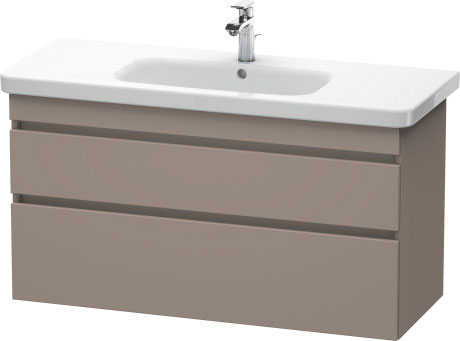 Тумбочка подвесная под раковину Duravit DuraStyle DS 6495 43 с двумя выдвижными ящиками, базальт матовый