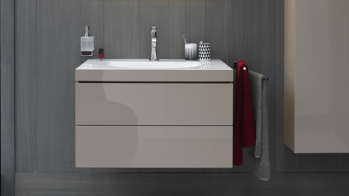 Тумба подвесная с раковиной Duravit L-Cube LC692808686 Капучино глянцевый