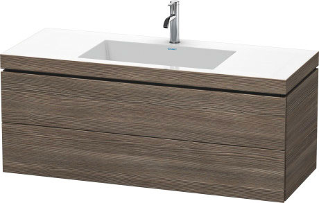Тумба подвесная с раковиной Duravit L-Cube LC6929N5151 сосна коричневая (изделие снято с производства)
