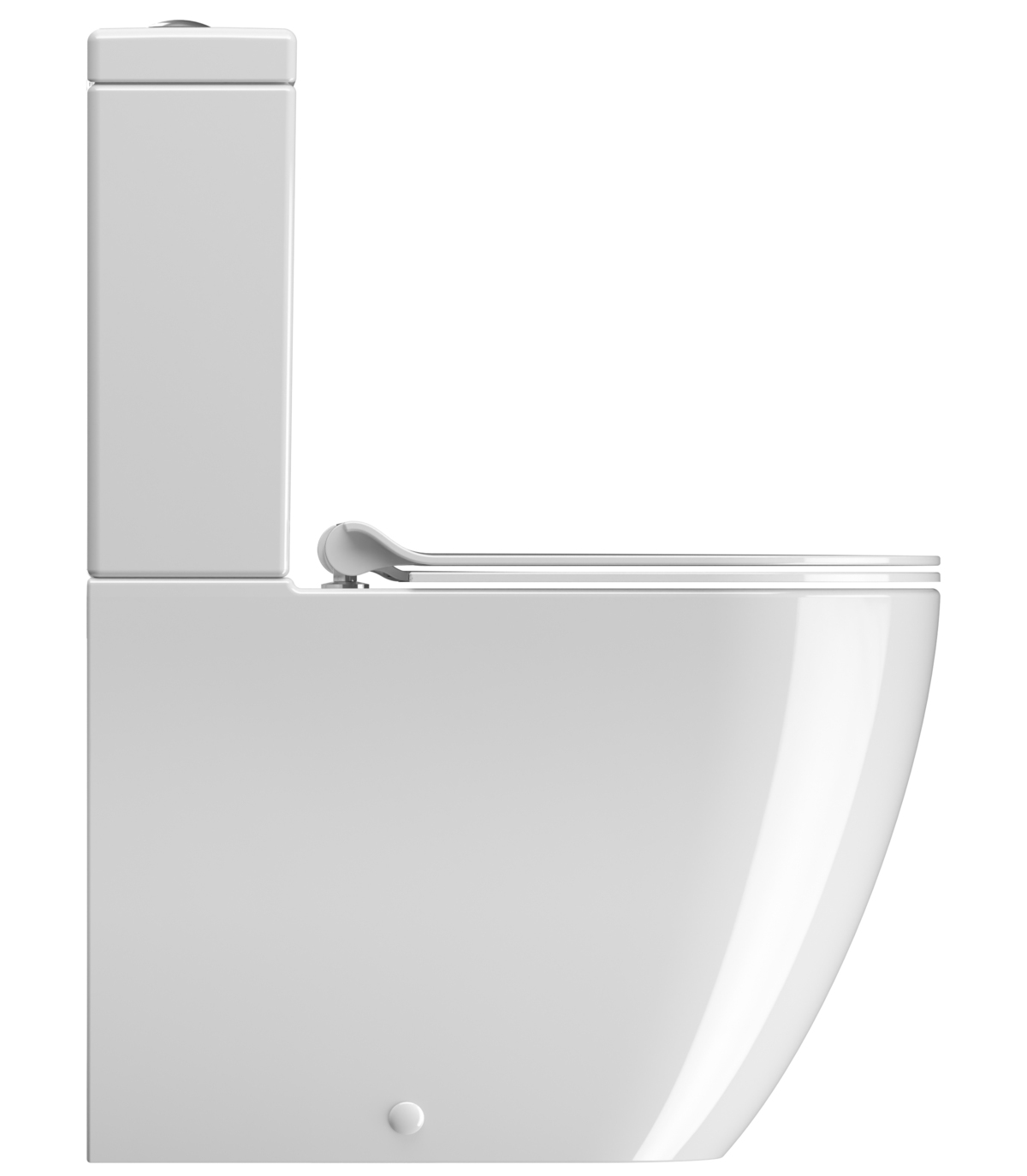 Унитаз напольный безободковый GSI PURA 8806F11 630 мм х 360 мм, Swirlflush, с креплением, цвет Белый глянцевый (старый артикул 880611)