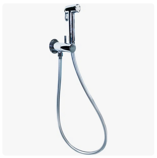 Гигиенический душ cо смесителем CISAL Idroscopini CV00797521 с выводом с держателем и прогрессивным картриджем, цвет Хром