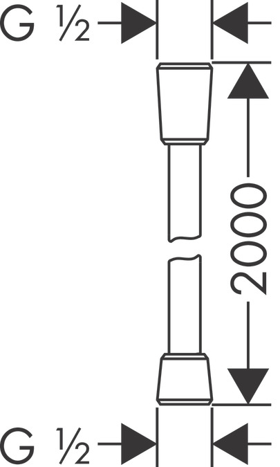 Душевой шланг AXOR Starck 28624000 Хром