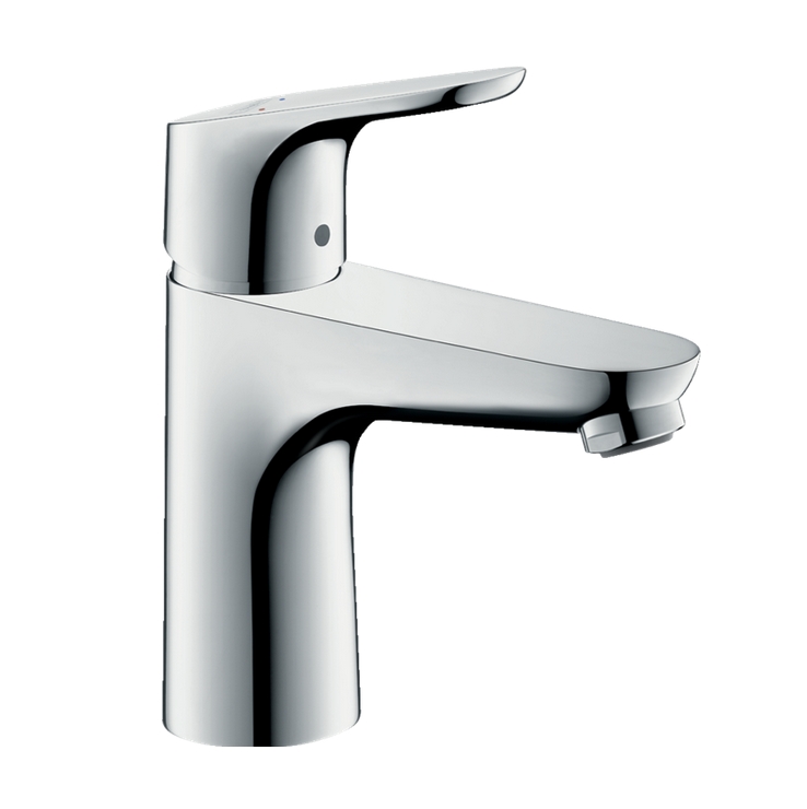 Однорычажный смеситель для раковины HANSGROHE Focus 31517000 100 мм, без донного клапана, цвет Хром