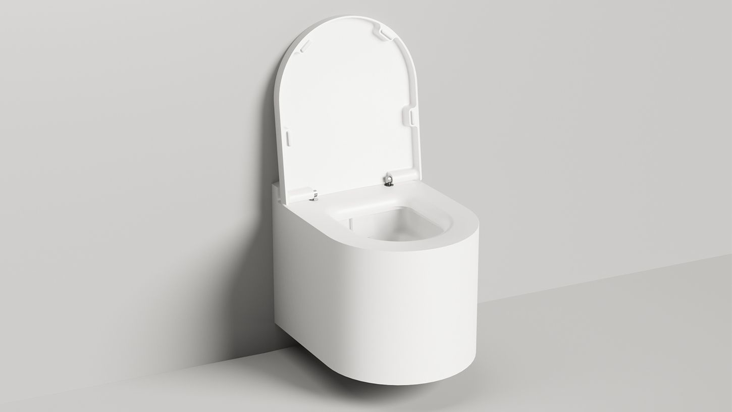 Унитаз подвесной безободковый с крышкой SALINI GEMELLI 240121М 530х410х420мм, S-Stone, цвет Белый матовый