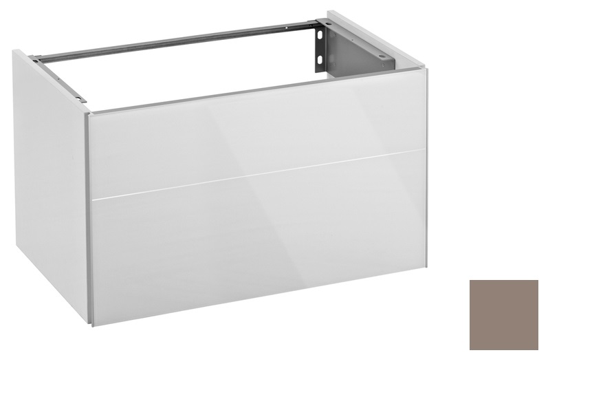Тумба под умывальник Keuco ROYAL REFLEX 34060 140000 487 мм х 796 мм х 450 мм, корпус матовый лак/фасад стекло трюфель
