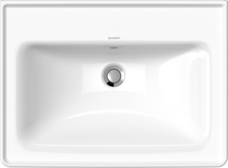 Раковина встраиваемая Duravit D-Neo 2367650060 650 мм х 480 мм, с переливом, без отверстия под смеситель, белая