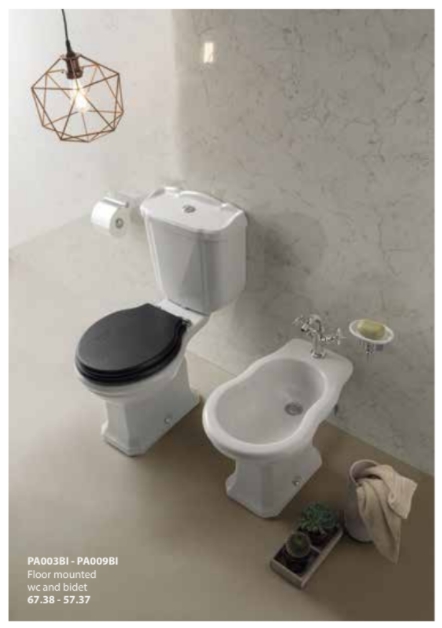 Унитаз подвесной GLOBO PAESTUM PAS03BI 570 мм х 380 мм, с креплением, белый глянцевый