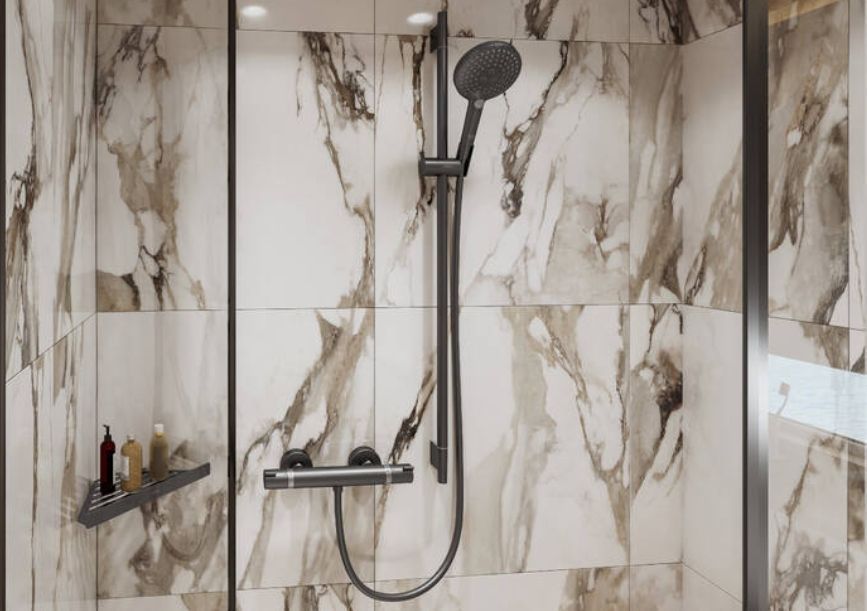 Душевой гарнитур HANSGROHE Crometta 26535400 1jet, со штангой 65 см, с ручным душем и шлангом, с EcoSmart, цвет Белый/Хром