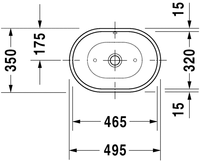Раковина встраиваемая сверху  Duravit Foster 0335500000 49х35 см