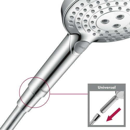 Ручной душ HANSGROHE Raindance Select S 26014670 120 3jet, цвет Чёрный матовый