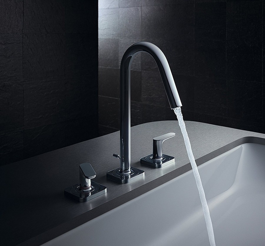 Смеситель для раковины AXOR Citterio M 34133000 с отдельными розетками, со сливным гарнитуром хром