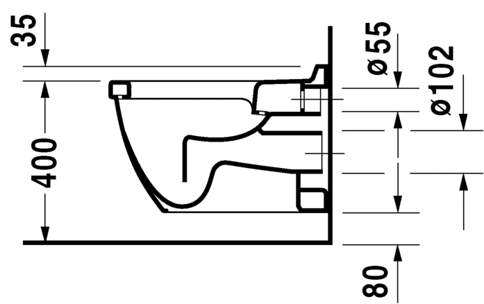 Подвесной унитаз Duravit Starck 3 2201090000 54 см белый