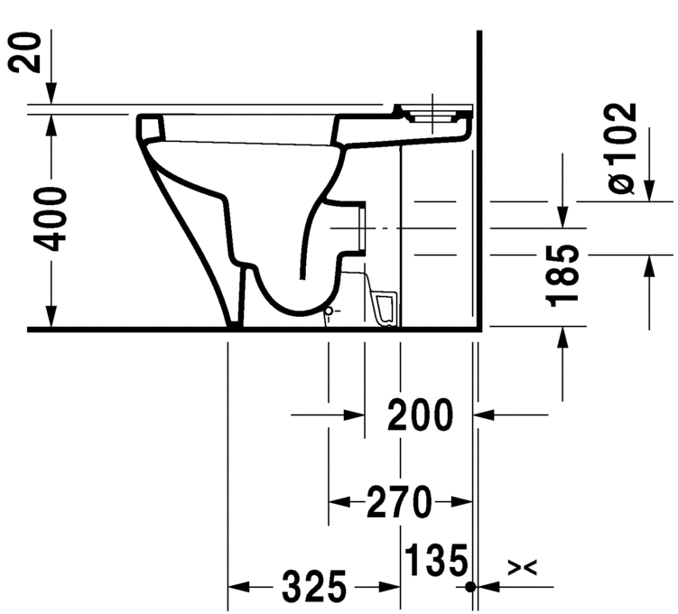 Напольный комбинированный унитаз Duravit DuraStyle 2162090000 белый