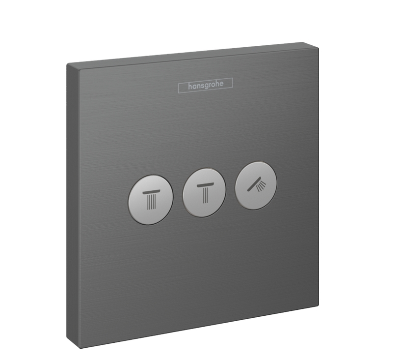 Смеситель для душа Hansgrohe Shower Select 15764340 для 3 потребителей, Цвет шлифованный чёрный хром