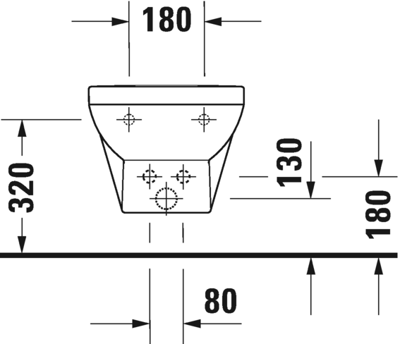 Биде подвесное DURAVIT Duravit No.1 2279150000 540 мм х 360 мм, с переливом, с отверстием под смеситель, белое