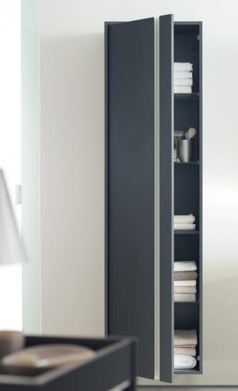 Шкаф высокий Duravit Ketho KT1265L2222 левый, с полками, белый глянцевый