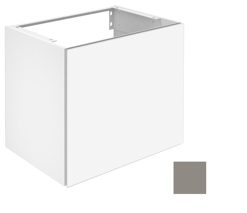 Тумба под умывальник Keuco Plan 32952 290000 корпус лак матовый инокс, фасад стекло инокс матовый петроль