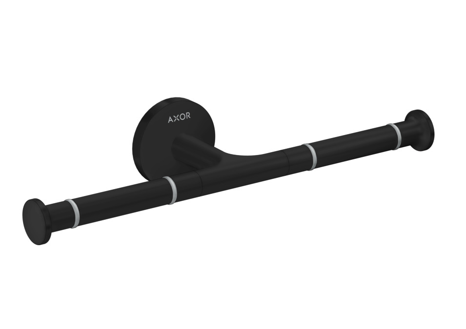 Держатель туалетной бумаги для двух рулонов AXOR Universal Circular 42857670 Матовый чёрный