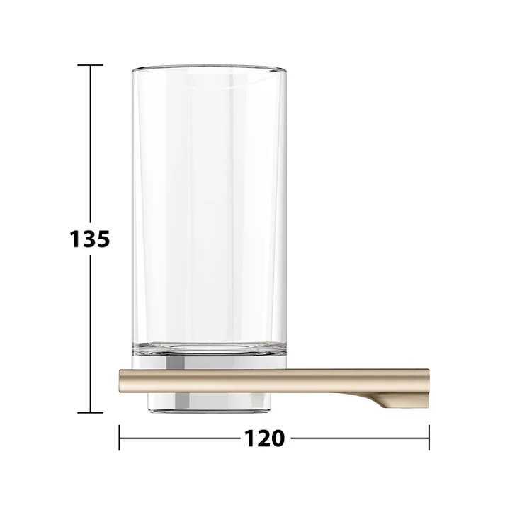 Держатель для стакана Keuco Edition 400 11550 039000 в комплекте со стаканом, бронза шлифованная