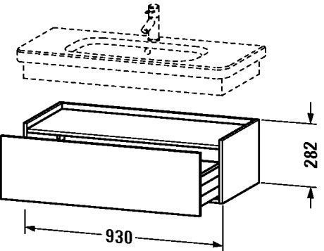 Шкаф подвесной  под раковину Duravit DuraStyle DS628207575 лен