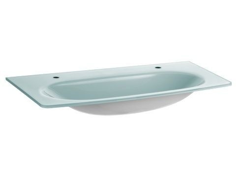 РАСПРОДАЖА Раковина встраиваемая KEUCO Elegance New 31671 900002 для двух смесителей на 1 отверстие, белая