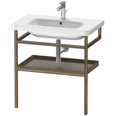 Консоль с полочкой для раковины Duravit DuraStyle DS988204377 американский орех/базальт матовый