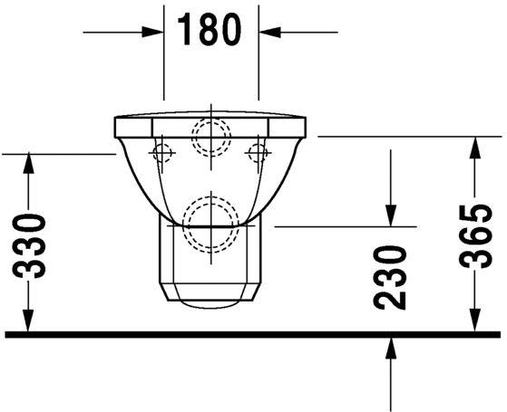 Подвесной унитаз Duravit 1930 0182090000 58 см белый