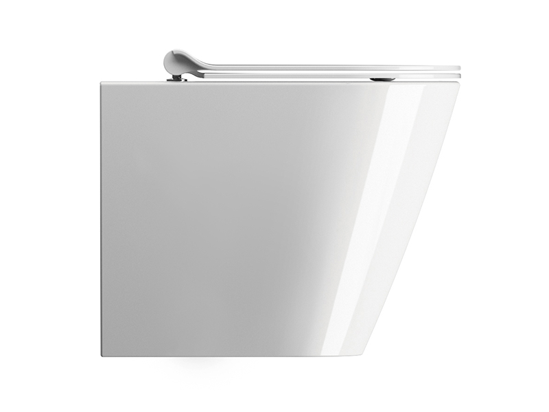 Унитаз приставной безободковый GSI KUBE X 9410FT11 550 мм х 360 мм, с креплением, белый глянцевый ( старый артикул 941011 ) 
