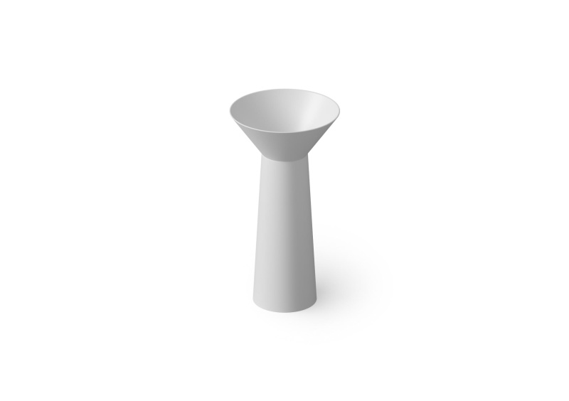 Раковина напольная из композита DEA DESIGN Pedestal Basin DD2022 480 18 480 мм х 480 мм х 900 мм, с донным клапаном, цвет Белый