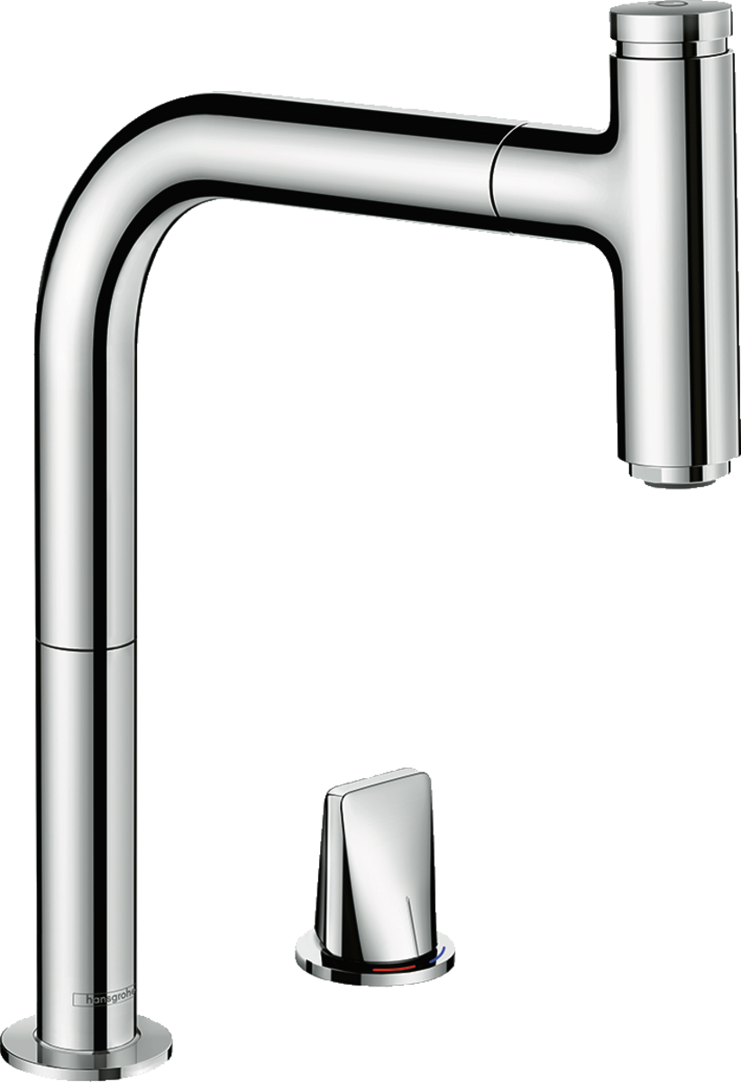Смеситель для кухни с выдвижным изливом Hansgrohe M71 73804000 Хром