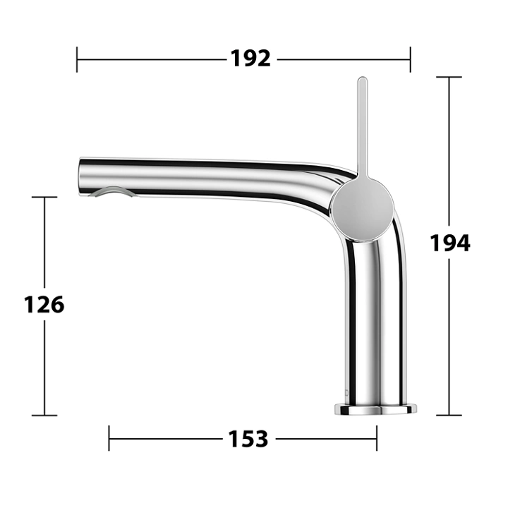 Смеситель для раковины Keuco 51504 010102 высота 120 мм хром