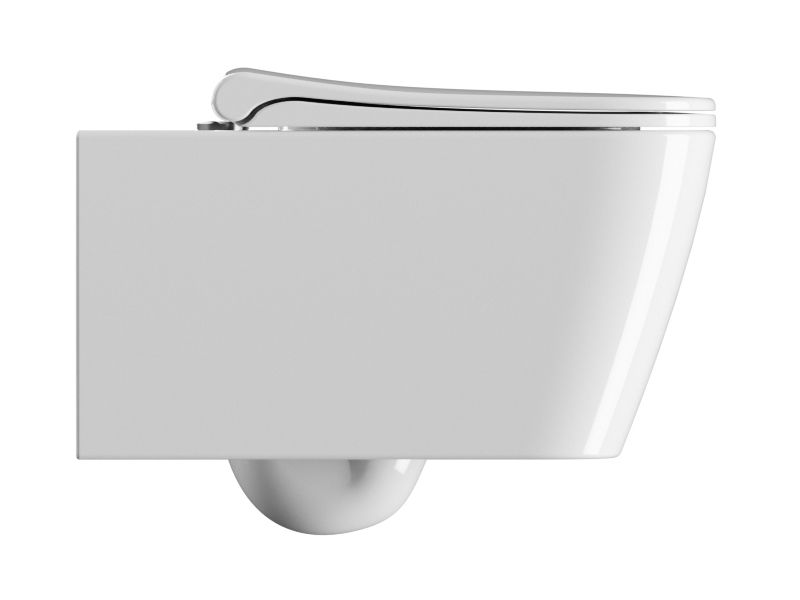 Сиденье с крышкой для унитаза GSI NUBES MS96C11 c Soft Close, белое глянцевое