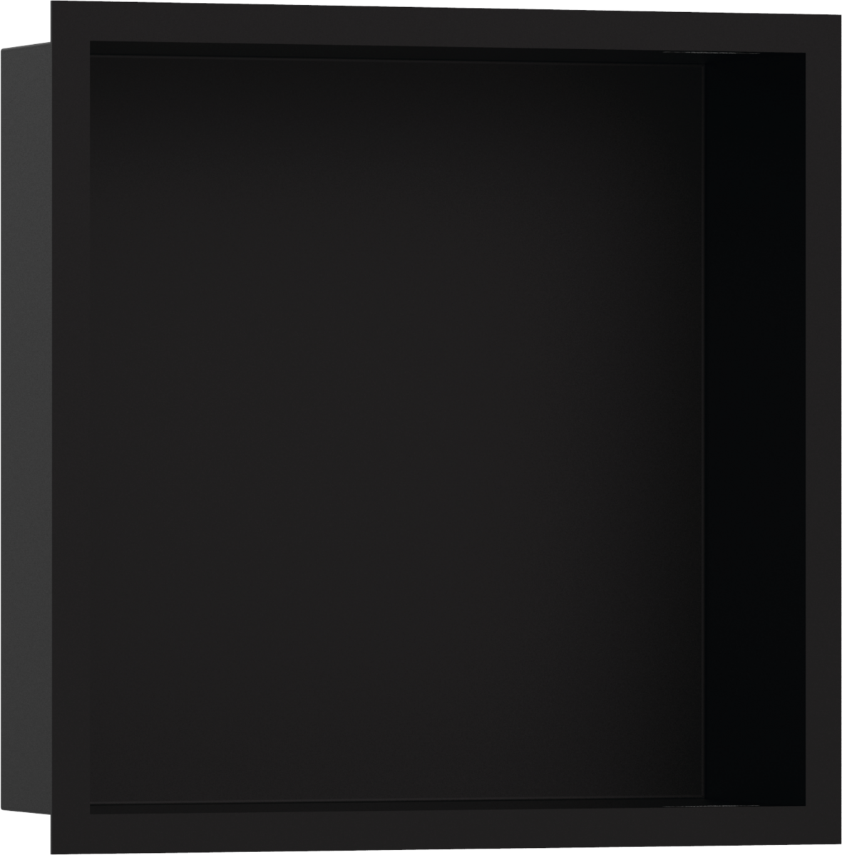 Настенный короб HANSGROHE XtraStoris Individual 56098670 с дизайнерской рамой, 300 мм х 300 мм х 100 мм, матовый чёрный/матовый чёрный