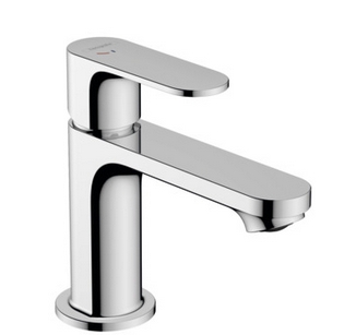 Смеситель однорычажный для раковины HANSGROHE REBRIS S 72514000 80 мм, с CoolStart, без донного клапана, хром