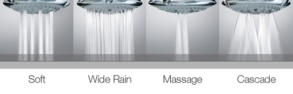 Лейка для душа Bossini Ocean/4 с 4 режимами I00180.030 хром