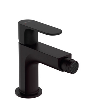 Однорычажный смеситель для биде HANSGROHE REBRIS S 72210670 с донным клапаном, чёрный матовый