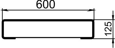 Полка стеклянная Novaservis Metalia 4 6440.0 хром