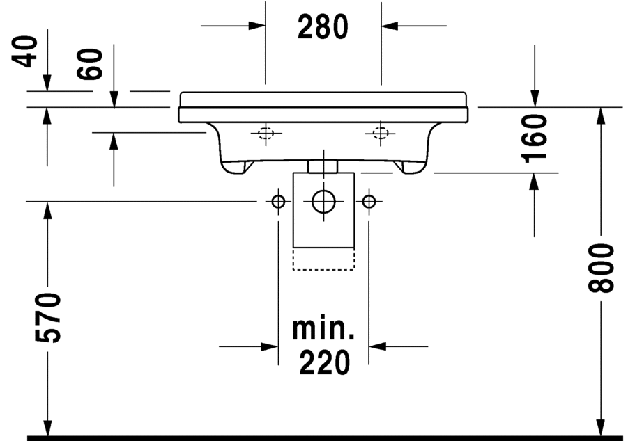 Раковина медицинская Duravit Strack 3 0312700000 70х54 см