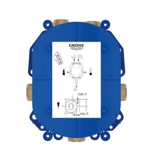 РАСПРОДАЖА Универсальная скрытая монтажная часть термостата GROHE Rapido T 35500000Gr Синий