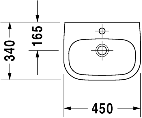 Раковина подвесная Duravit D-code 07054500002 45х34см