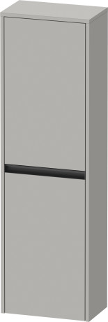 Средний шкаф с двумя дверцами, петли слева DURAVIT KETHO.2 K21319L07070000 240 мм х 400 мм х 1320 мм, бетонно-серый матовый