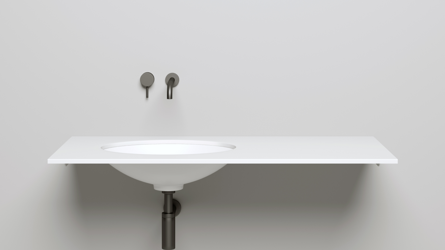 Раковина встраиваемая овальная SALINI MAREA 11 1802211M 550х400х135мм, S-Stone, без донного клапана, цвет Белый матовый