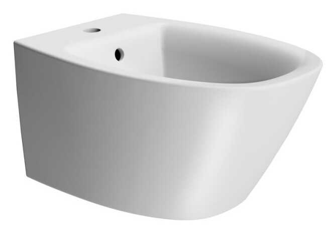 Биде подвесное GSI MODO+ 8465FR5109 540 мм х 370 мм, с отверстием под смеситель, с переливом, с креплением, цвет Белый матовый (старый артикул 8465109 / 8465FR2109 )