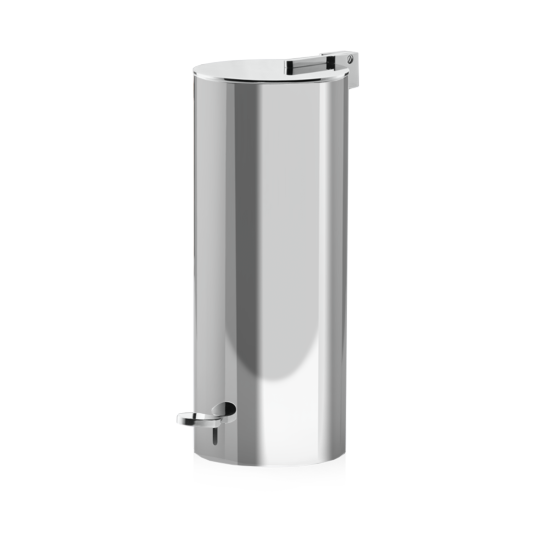 Ведро для мусора напольное, с крышкой и педалью DECOR WALTHER    Micado BIN 3   0612700     34,5 X Ø 14 X 21,5 см , 2,5 л, с внутренним контейнером, хром