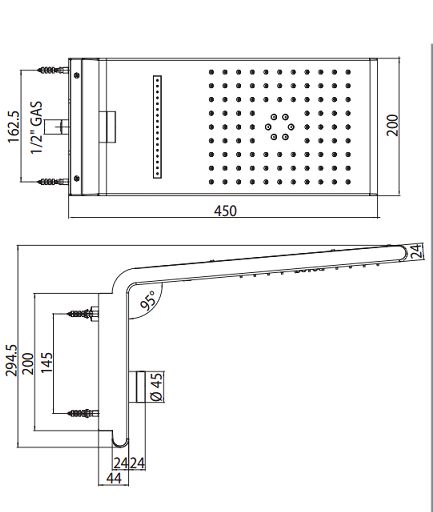 Душевая панель Bossini Syncro Neb I00591 Хром