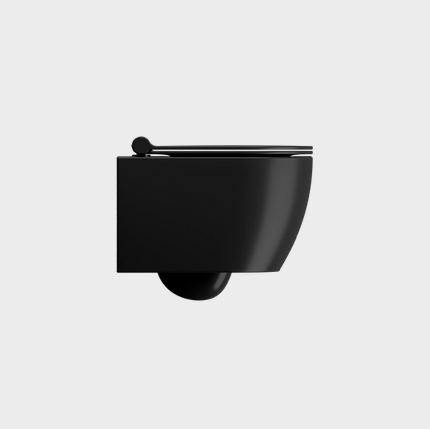 Унитаз подвесной GSI PURA 8802FR226 460 мм х 350 мм, Swirlflush, с крепежом, цвет Чёрный матовый Ardesia