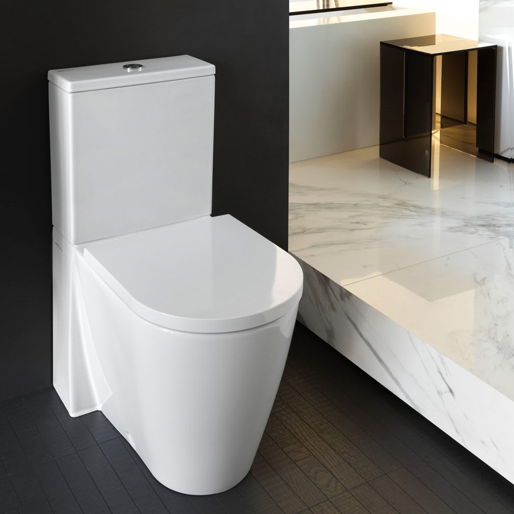 Бачок для унитаза  Kartell by Laufen  8.2933.1.757.871.1 подвод воды сзади вверху, белый матовый, с внутренним пластиковым бачком