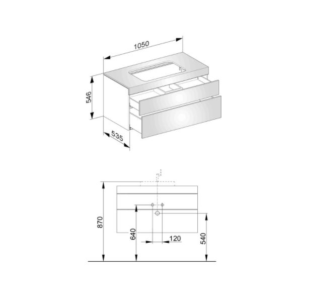 Тумба подвесная под раковину KEUCO EDITION 11 31572 380000 без отверстия под смеситель, с двумя выдвижными фронтами, корпус/фасад структурный лак, белая