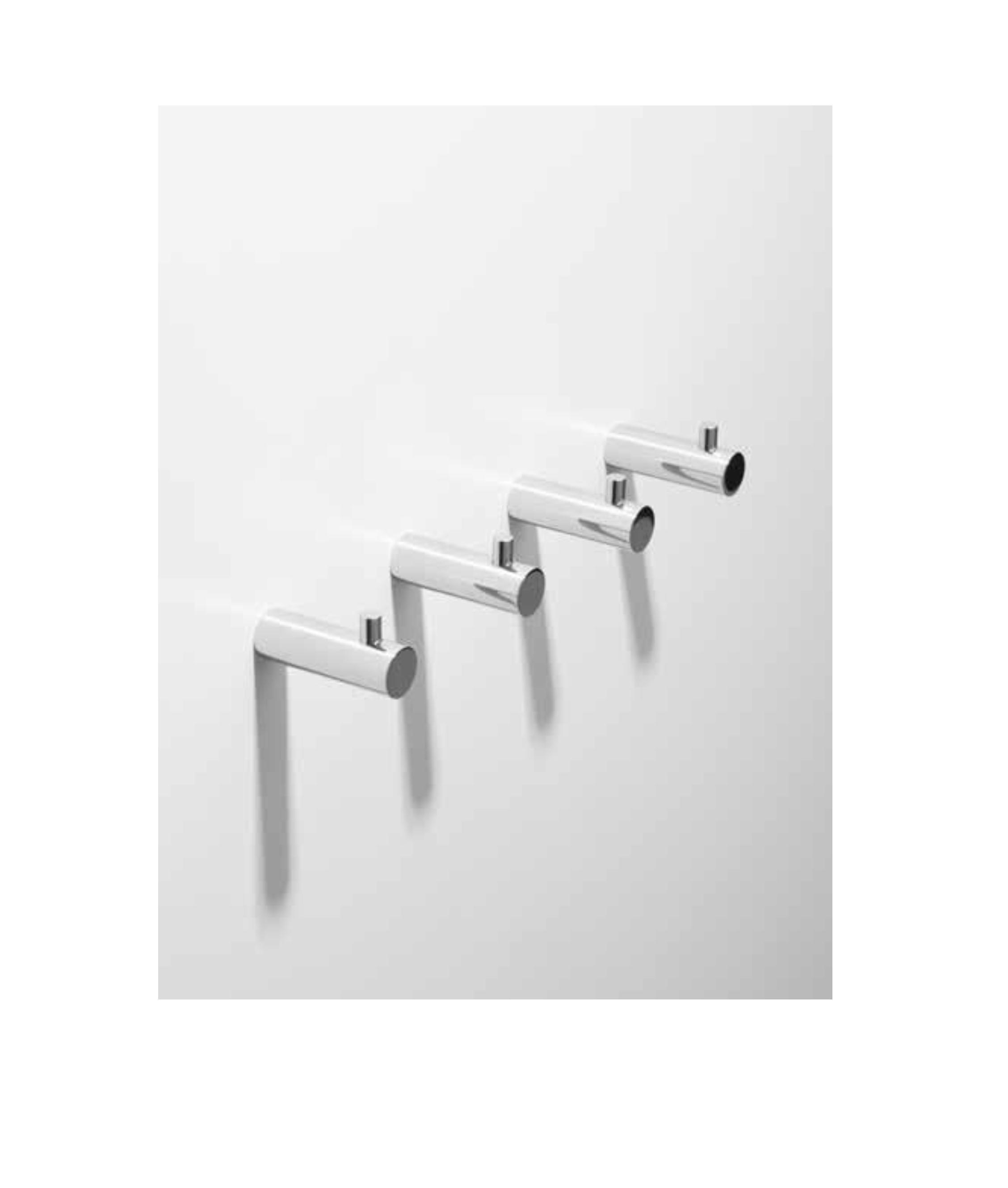 Крючок для халата и полотенца одинарный DECOR WALTHER  Bar HAK1   0856750    3 X 2 X 6 см, латунь, цвет белый матовый White Matt