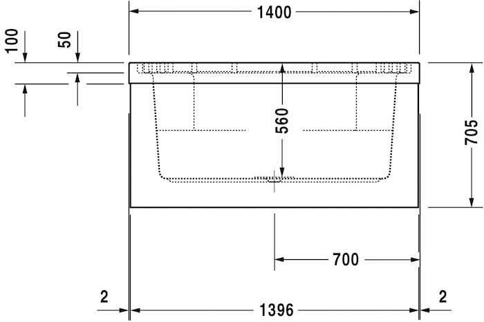 Акриловая встраиваемая ванна Duravit Blue Moon 700143000000000 1400 х 1400